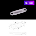 C546, Alumina Sulfur Analyzer Boat, 0.7ml, Double Hole, LxWxH: 44x11x7mm, 99% Pure Alumina Crucible (5pc/ea)