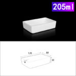 C461, Rectangular Crucible, 205ml, LxWxH: 120x80x30mm, Alumina Crucible NO Cover (1pc/ea)
