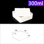 C376, Rectangular Crucible, 300ml, LxWxH: 100x100x40mm, Alumina Crucible with Cover (1pc/ea)