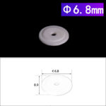 6.8mm thermal analysis crucible cover C299, Cylindrical Crucible, φ6.8mm Cover, φ6.8x0.9mm, Alumina Crucible for Thermal Analysis (10pc/ea)