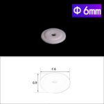 6mm thermal analysis crucible cover C298, Cylindrical Crucible, φ6mm Cover, φ6x0.9mm, Alumina Crucible for Thermal Analysis (10pc/ea)