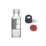 V8010, 8mm Diameter, 8-425, Vial+Cap+Septa, Clear, Hole Cap, Write-on Spot, 12x32mm Diameter, 1.5/2mL, Screw Cap, 100pc/ea