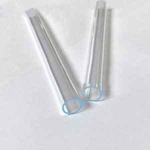 Quartz Blue Tubes 1 QP087, UV Filtering Quartz Blue Tube, LengthxODxID: 192x16x14mm, 1mm Thickness - Image 1