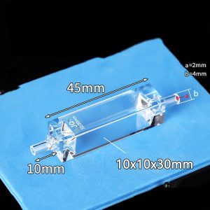 Quartz Flow Through Cuvette, 10mm Pathlength, 3.5 mL, 4 Windows, FCT454-17