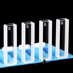 Glass Cuvette, with Lid, 5mm Pathlength, 1.75 mL, 4pc/ea, GCT220-5