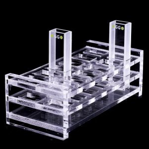 Plastic Cuvette Rack for 5mm Cuvette, 12 Positions, For 12.5 x 7.5mm Outer Dimension Cuvettes, GCT220-7 - Image 1