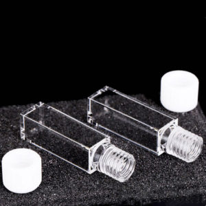 Tornillo 10mm, 3.5mL, 5 Ventanas, Fondo Plano, HTR, Nuevo, QS5HF, Cubeta para Fluorómetro, Cuarzo - Imagen 4