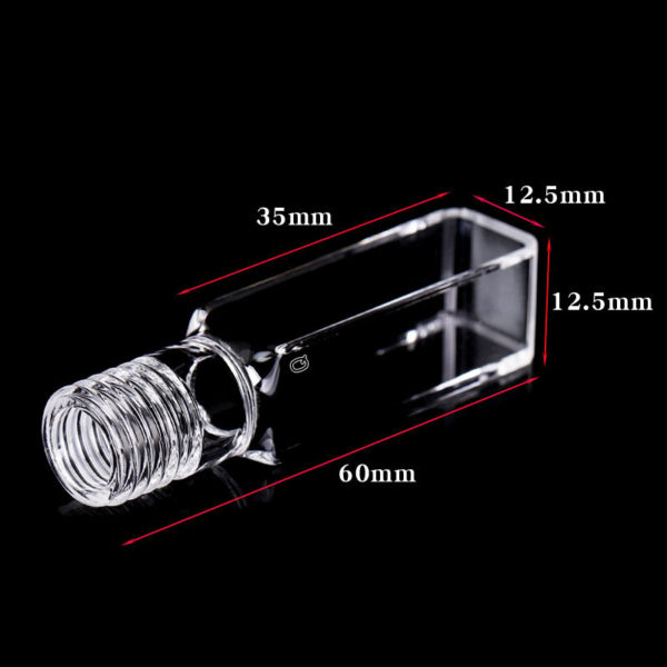 Cuvette en verre de quartz taille 4 murs