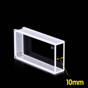 Cubeta de cuarzo transparente de pared ancha de 16 ml y 28 mm de recorrido de 10 mm