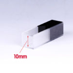Cubeta de pared semi negra de 10 mm de longitud de camino para espectrómetro