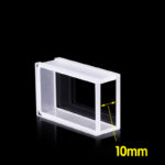 Custom 10mm Path Length, 10mL , 2 Clear Windows, 28*16*45mm Outer Dimension, 3mm Thick Wall, QCT010