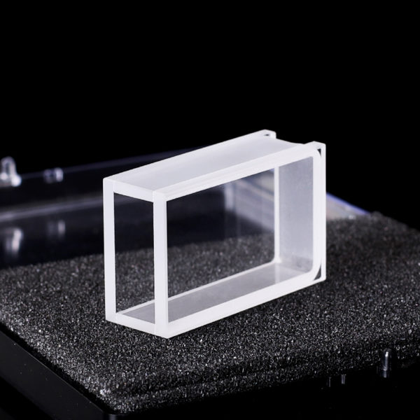 Pared de 3 mm de grosor 2 Ventana ancha transparente Cubeta de paso de 10 mm
