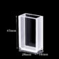 3mm Thick Wall 2 Clear Window 10mm Path Quartz Cuvette Size