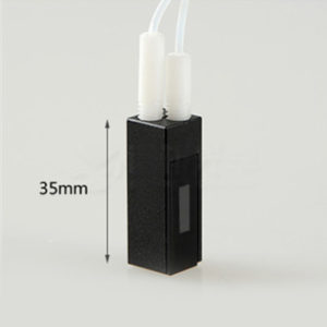 35mm path black flow cell 400ul m6 connector 35mm 높이 10mm 경로 검정색 플로우 셀 400uL M6 커넥터 플로우 셀