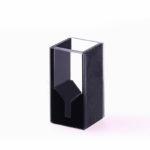 Cubeta de pared negra con 2 ventanas de 100 uL de longitud de paso personalizada de 10 mm