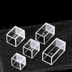 Cubeta personalizada de altura corta, 4 ventanas, 10 mm, 15 mm, 17 mm, 20 mm, 27 mm, QN4CF, cuarzo, cubeta personalizada de altura corta