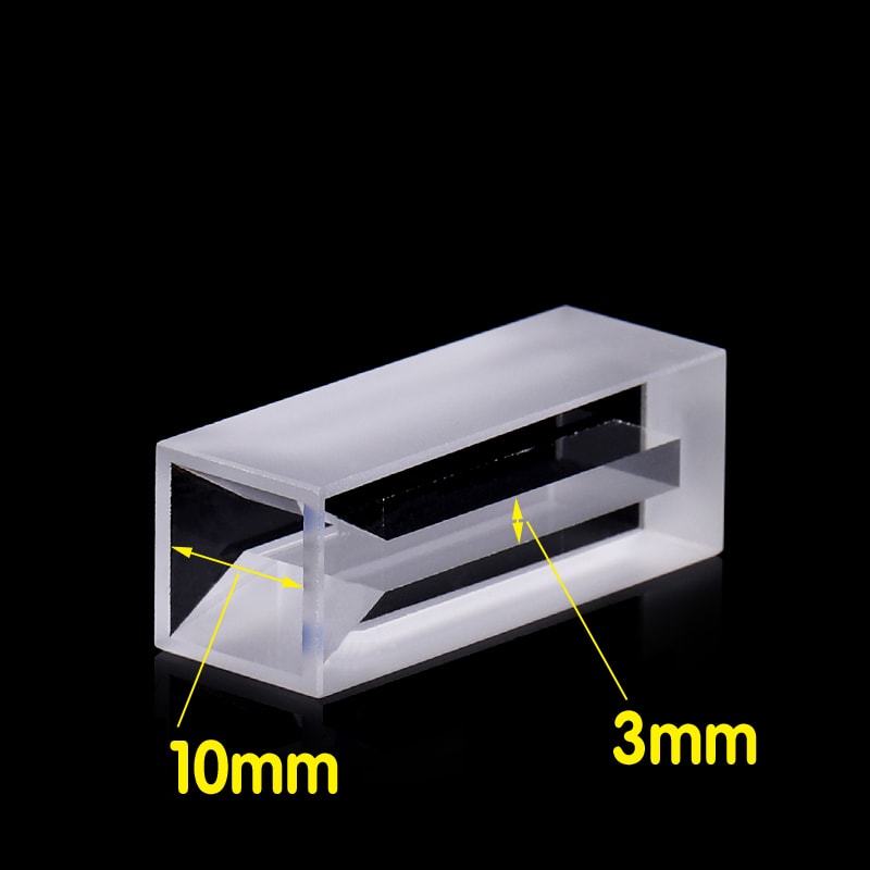 Customized 10mm Path Length 3mm Width Short Height Cuvette