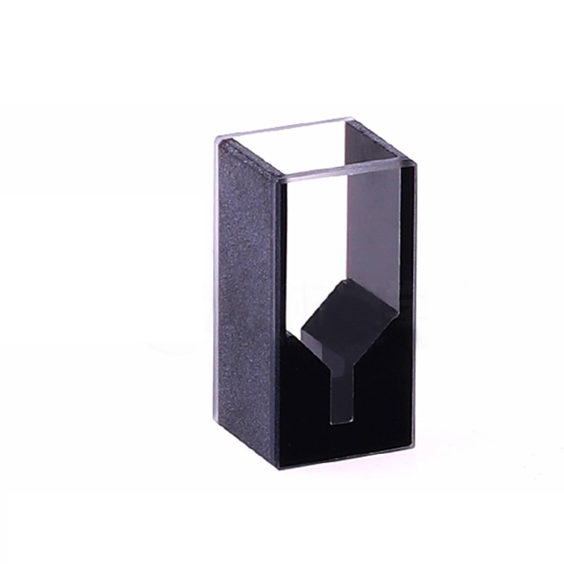 Customized Height 25mm 100uL Black Masked Wall Cuvette for UV vis