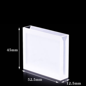 Semi Micro 2 Lados Pulidos UV Vis Cubeta 50mm Dimensión