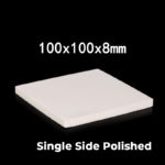 C507, Alumina Plate, Single Big Sides Polished, LxWxH: 100x100x8mm, 99% Pure Alumina (1pc/ea)