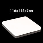 C509, Alumina Plate, LxWxH: 116x116x9mm, 99% Pure Alumina (1pc/ea)