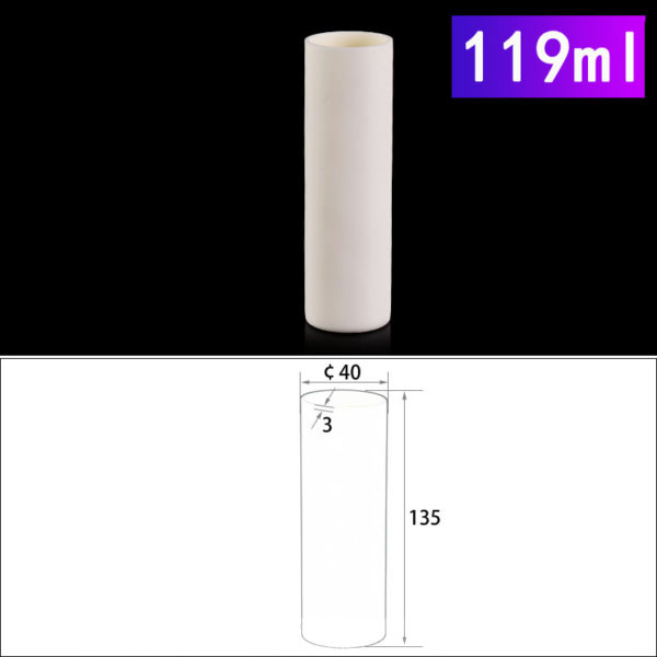 119mL Cylindrical Alumina Crucible without Cover