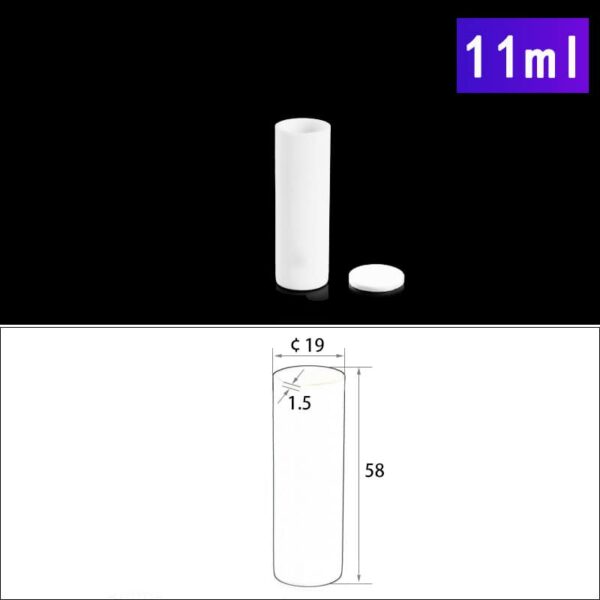 11ml Alumina Cylindrical Crucible including Cover