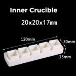 C487, Rectangular Crucible Pack, Including 1PC: 120x30x15mm, 5PC: 20x20x17mm, Alumina Crucible NO Cover