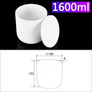 1600mL Alumina Crucibles with Cover Cylindrical