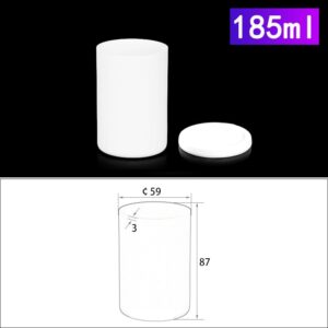 185mL Alumina Crucibles with Cover Cylindrical