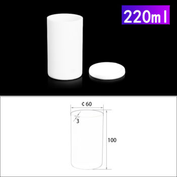 220mL Alumina Crucibles with Cover Cylindrical