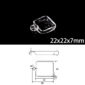 22x22x7mm-quartz-sulfur-analyzer-boat-single-hole