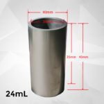 C836, Graphite Crucible, Cylindrical, 24ml, Outer: 40x40mm, Inner: 30x35mm, 99.9% Pure Graphite (5pc/ea)
