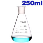 C733, Quartz Erlenmeyer Flask, with Stopper, 250ml, 1100-1450°C, 300-800nm (1pc/ea)