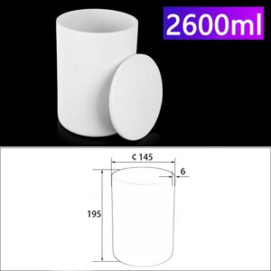 2600mL Alumina Crucibles with Cover Cylindrical
