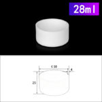 C213, Cylindrical Crucible, 28ml, 50x25mm, Alumina Crucible NO Cover (5pc/ea)