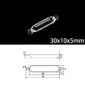 30x10x5mm-quartz-sulfur-analyzer-boat-double-hole