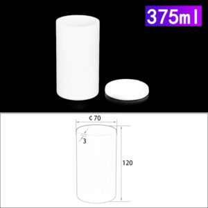 375mL Alumina Crucibles with Cover Cylindrical
