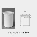 C802, Quartz Ceramic Melting Crucible, Contain 3KG Gold, Dia.xH: 88x124mm, 99.99% SiO2, Usable 1800°C (1pc/ea)