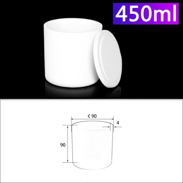 450mL Alumina Crucibles with Cover Cylindrical