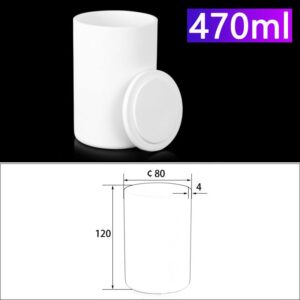 470mL Alumina Crucibles with Cover Cylindrical