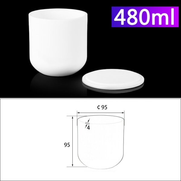 480mL Alumina Crucibles with Cover Cylindrical