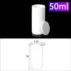 50ml Alumina Crucibles with Cover Cylindrical