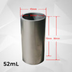 C822, Graphite Crucible, Cylindrical, 52ml, Outer: 45x80mm, Inner: 30x75mm, 99.9% Pure Graphite (1pc/ea)