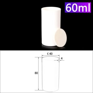 60ml Alumina Crucibles with Cover Cylindrical