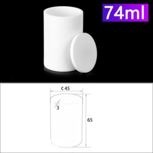 74mL Alumina Crucibles with Cover Cylindrical