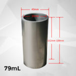 C821, Graphite Crucible, Cylindrical, 79ml, Outer: 40x120mm, Inner: 30x112mm, 99.9% Pure Graphite (1pc/ea)