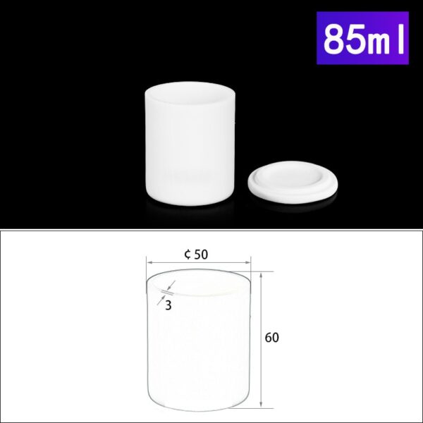 85mL Alumina Crucibles with Cover Cylindrical