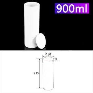 900mL Alumina Crucibles with Cover Cylindrical
