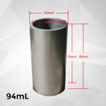 C841, Graphite Crucible, Cylindrical, 94ml, Outer: 50x80mm, Inner: 40x75mm, 99.9% Pure Graphite (1pc/ea)